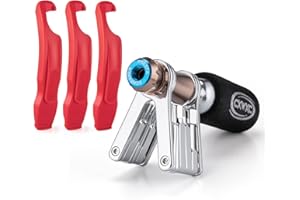 KADACHA Bike Multitool with CO2 Inflator & Tire Levers - Portable Bicycle Multi Tool Repair Kit - Cycling Multitool for Road and Mountain Bikes,No CO2 Cartridges Included