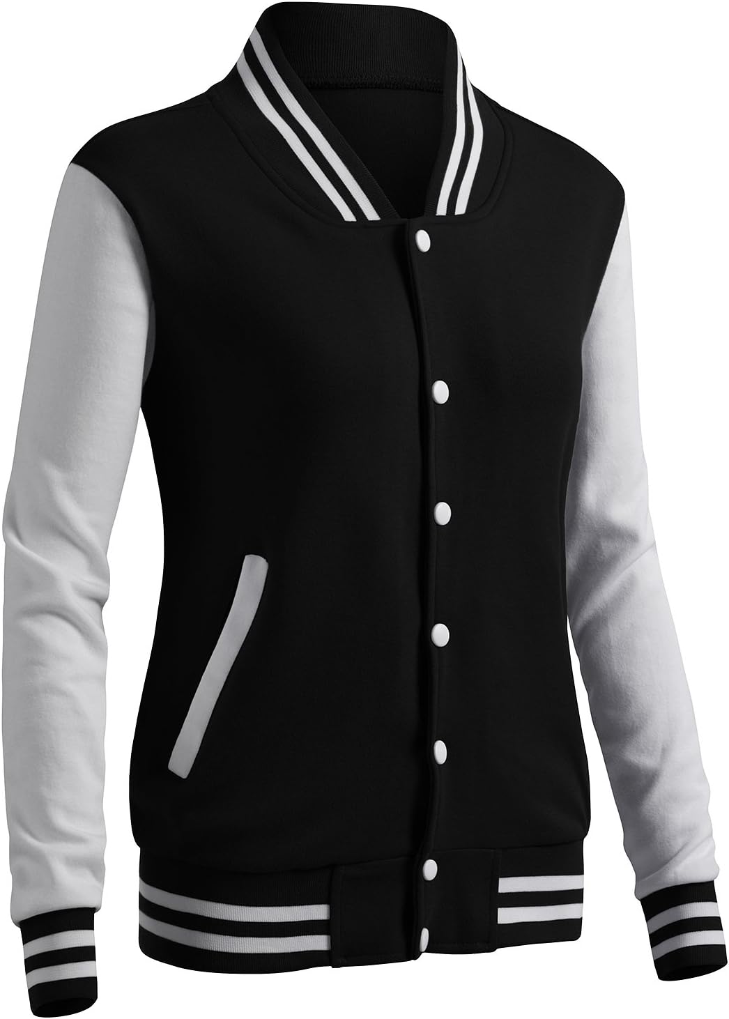 CLOVERY Women's Casual Jacket Baseball Button Jacket