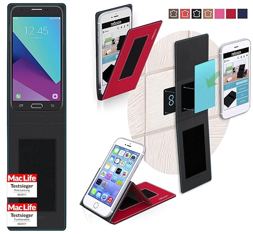 reboon Hülle für Samsung Galaxy Express Prime 2 Tasche Cover Case Bumper | Rot | Testsieger