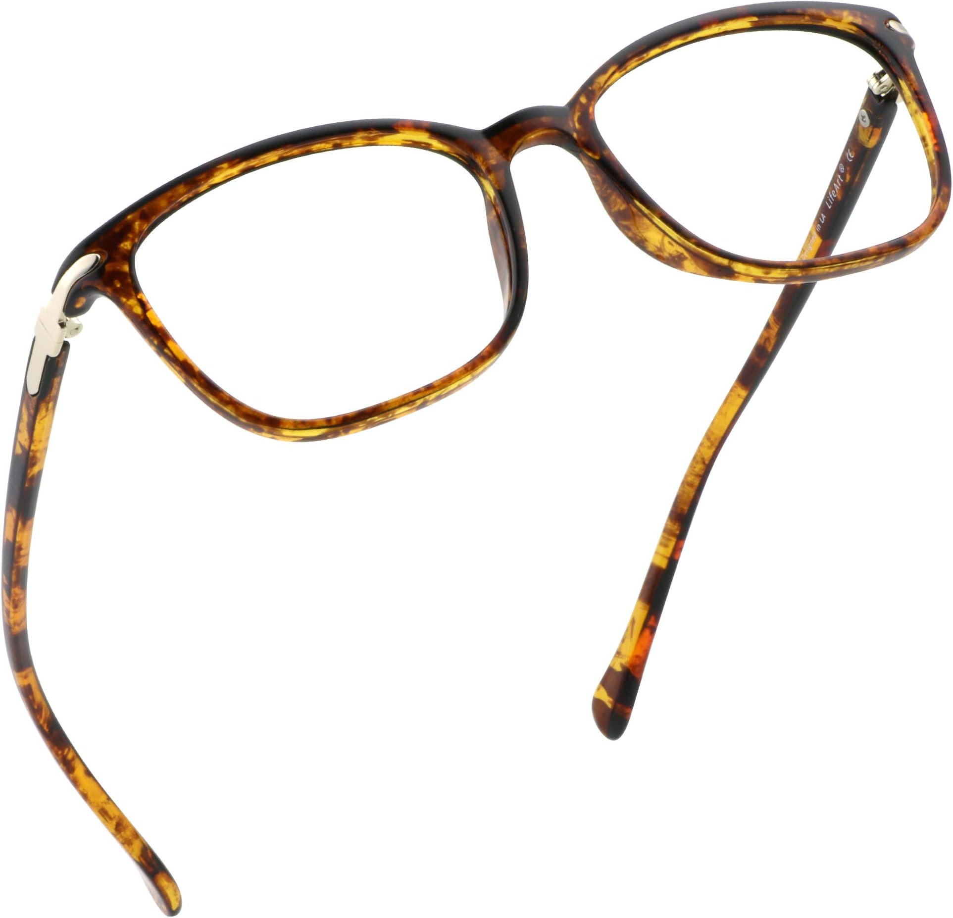 LifeArt Blue Light Blocking Glasses, Computer Reading Glasses, Gaming Glasses, TV Glasses for Women Men, Anti Glare (Tortoise, 3.50 Magnification)