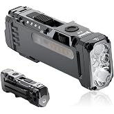 WUBEN X4 Flashlight Rechargeable,Compact EDC Light with RGB Lighting | 1500 Lumens Mini Tactical Flashlight with Clip &amp; Tail switch,Small Handheld Flashlight for Camping,Emergency,Reading &amp; Walks