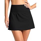 SANTINY Women's High Waisted Swim Skirt with Pocket Tummy Control Tankini Swimsuit Bathing Suit Bottoms for Women