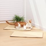 FUKUMARU Cat Scratching Mat 2 Packs 50x30 cm Natural Sisal Floor Wall Scratcher view 9