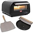 Gemelli Home™ Pizza Oven, Electric Indoor & Outdoor Pizza Maker, Up to 750ºF, Countertop Pizza Oven w/ 6 Preset Functions, Pizza Stone, & Accessories