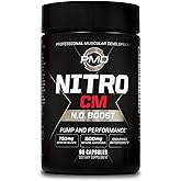 PMD Sports Nitro cm - Nitric Oxide with Agmatine Pre Workout Supplement - Muscle Growth Pre Workout with L Arginine - Endurance Boost for Hardcore Exercise, Training, and Bodybuilding - 90 Capsules