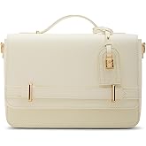 Anne Klein Womens Belted Flap Crossbody with Convertible Strap, Anne White