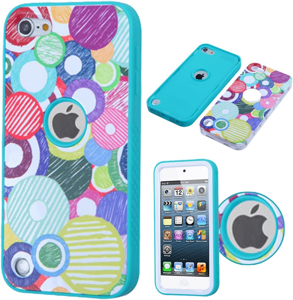 iPod Touch 6 Case,Captain Bell,iPod Touch 6th Generation Case Hybrid 3 Layer Protective Case Silicone Rubber Shockproof Bumper Case for Apple iPod Touch 6 Circle