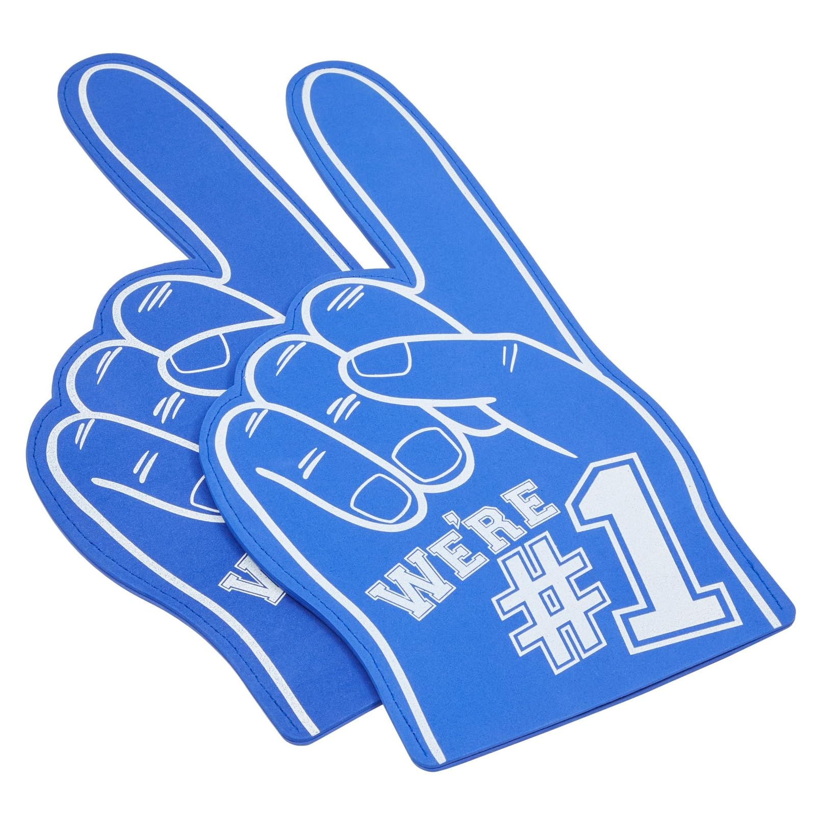 Okuna Outpost Giant Blue Team Foam Finger - 17.5 Inch, 2 Pack, EVA Foam - Sports Hand Prop & Number One Fan Gloves - view 5