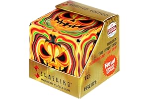 Shashibo Seasonal Halloween - Shape Shifting Box - Award-Winning, Patented Magnetic Puzzle Cube w/ 36 Rare Earth Magnets - Fidget Transforms Into Over 70 Shapes (Ghastly Jack) - Limited Edition