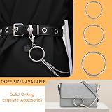 Boloest 36pcs Stainless Steel O Rings Welded for DIY Craft Keychain Belt 1.2" view 7