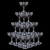KYAPCK 100 Pcs Plastic Champagne Coupe Glasses for Parties, 5 oz Disposable Champagne Glasses Unbreakable Acrylic Martini Glasses Clear Margarita Glasses for Wedding, Birthday