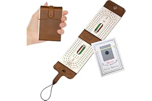 Personalized Maple Cribbage Board Set | Portable Travel Game with Full Deck, 6 Pegs & Storage | Gifts for Game Night, Camping