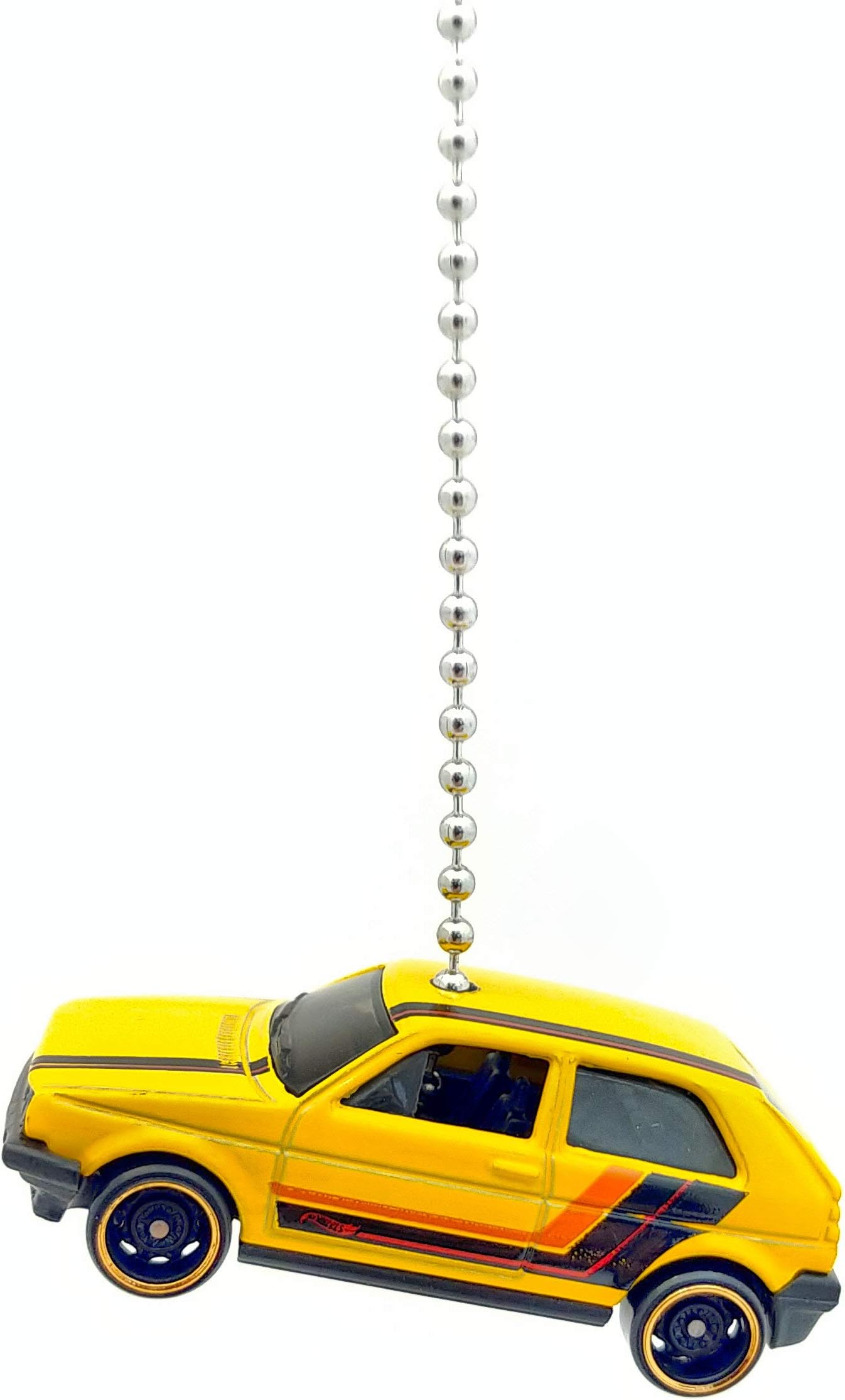 VOLKSWAGEN VW Cars Diecast Ceiling Fan Light Pull Ornaments 1:64 (Volkswagen Yellow Golf MK2)
