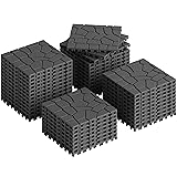 Rovibek 44 PCS Interlocking Deck Tiles, 12" X