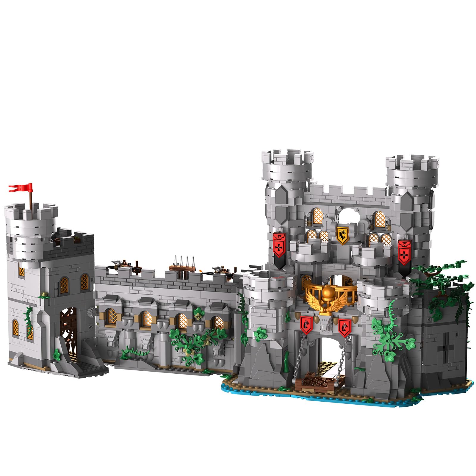 Photo 1 of Building Block Sets, Transformable Holy Spirit Sword Castle Building Toys with Dynamic Gear & Hidden Play, 2484 Pcs Medieval Watchtower DIY Model Kit for Home Office Decor, Gift for Collectors