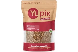 Yupik Organic Super 6 Seeds Mix, Healthy Snack, pumpkin, sunflower, brown flax, golden flax, sesame, chia, 1Kg
