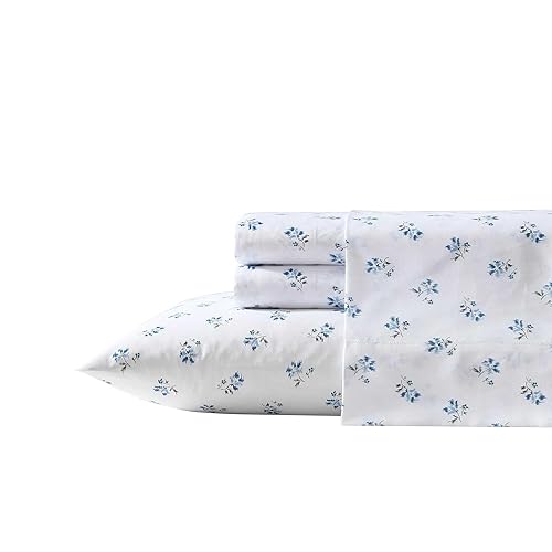 Wrangler - Full Bed Sheets, Ultra-Soft & Lightweight Bedding with Matching Pillowcases, Lightweight Bed Set for All Season Comfort, Oeko-Tex Certified (Sketchy Ditsy Blue)