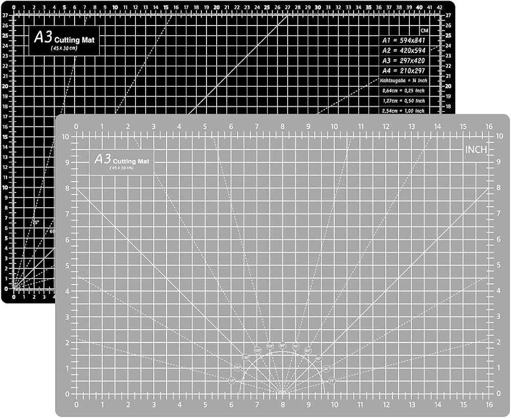 Headley Tools 12 x 18 Inch Self Healing Cutting Mat Dual Sided 3mm A3