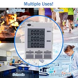 Brannan Digital Triple Kitchen Timer and Clock with