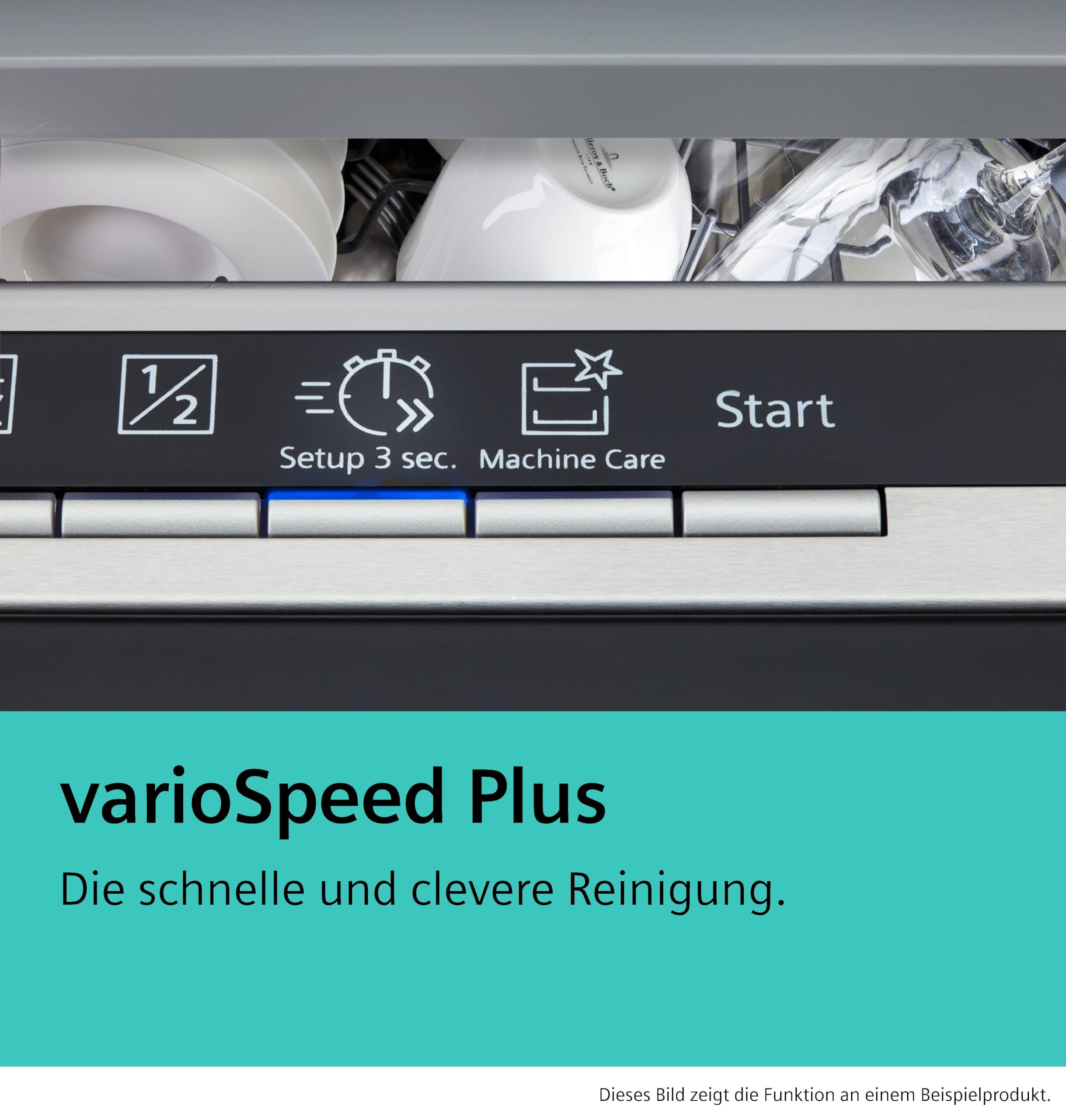 Siemens SN63HX03TE iQ300, Geschirrspüler vollintegriert 60 cm, Besteckkorb, smartStart, Programm-Assistent, Oberkorb höhenverstellbar, Bestätigte Hygieneleistung, Maschinenpflege-Programm, aquaStop 8