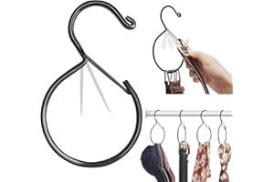 Supforce 4 Pack Belt Hanger, Tie Hanger & Belt Organizer, Waterproof Belt Hanger for Closet, Ties, Scarves, Bags & Accessories, Keeps Closet Neat & Organized, Black