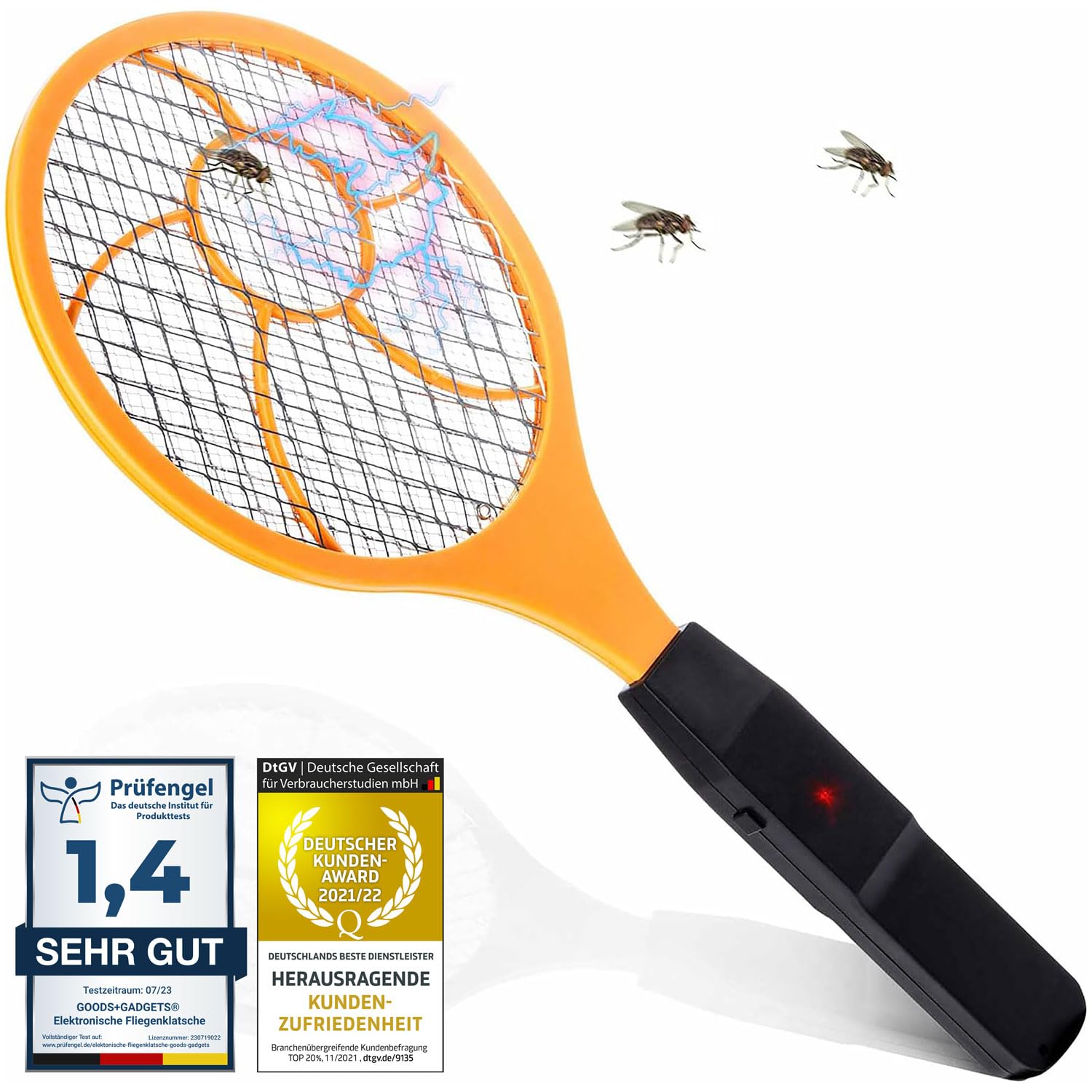 Electric Fly Swatter Electric Fly Catcher Electric Insect Killer Mosquito Swatter (Single: 1 piece)