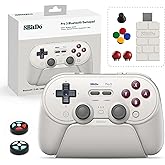 8Bitdo Pro 3 Bluetooth Controller with TMR Joysticks, Swappable ABXY Buttons, Pro Back Buttons, Charging Dock, Hall Effect Triggers for Switch/Switch 2, Windows, Apple, SteamOS, Android (G Classic)
