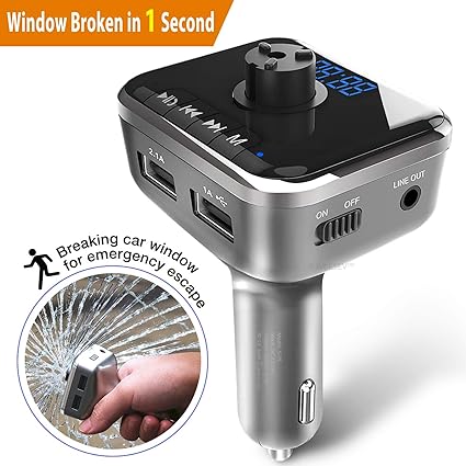 Amazon Co Jp Wbesev車充電器fm送信機bluetoothラジオアダプタウィンドウブレーカーwith 2 Usbポートの携帯 電話のワイヤレスステレオ音楽プレーヤーハンズフリー通話音声ナビゲーション入力tfカードスロット ブラック Car S05 家電 カメラ