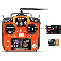 Radiolink AT10II 12 Channels RC Transmitter and Receiver R12DS 2.4GHz Radio Remote, Voltage Telemetry for RC Airplane, FPV Ra