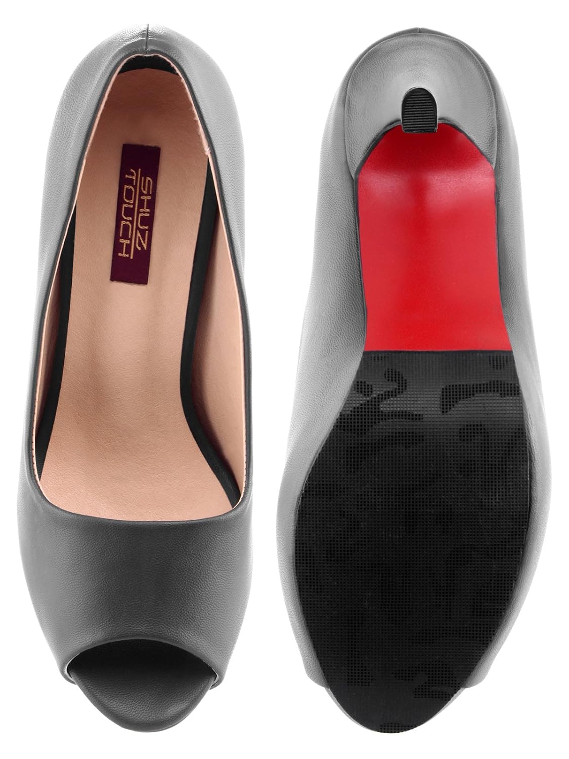 shuz touch black pumps & peep toes