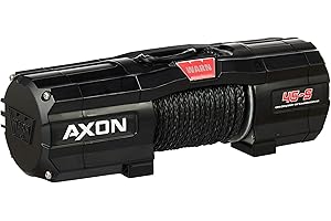 WARN 101140 AXON 45-S Powersports Winch With Spydura Synthetic Rope and HUB Wireless Receiver: 1/4" Diameter x 50' Length, 2.25 Ton (4,500 lb) Pulling Capacity