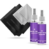 Swanky Computer Screen Cleaner Kit: Set of Electronic Cleaner Spray Microfiber Cleaning Cloth for Tv Cleaner - Ipad Screen Cleaner - iPhone Cleaner - Monitor Cleaner - Laptop Cleaner (2 Oz, 2-Pack)