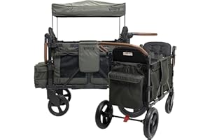 Keenz XC EVO - Luxury Comfort Stroller Wagon | Foldable 2 Passenger with Adjustable Canopy | Green