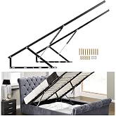 BEAMNOVA 4.6 FT Bed Lift Mechanism, 286-319 lbs Load Capacity | Gas Spring Hydraulic Bed Lifting Set, Heavy Duty for Storage Box Bed Sofa, Space-Saving Project, RV Bed Assist Devices