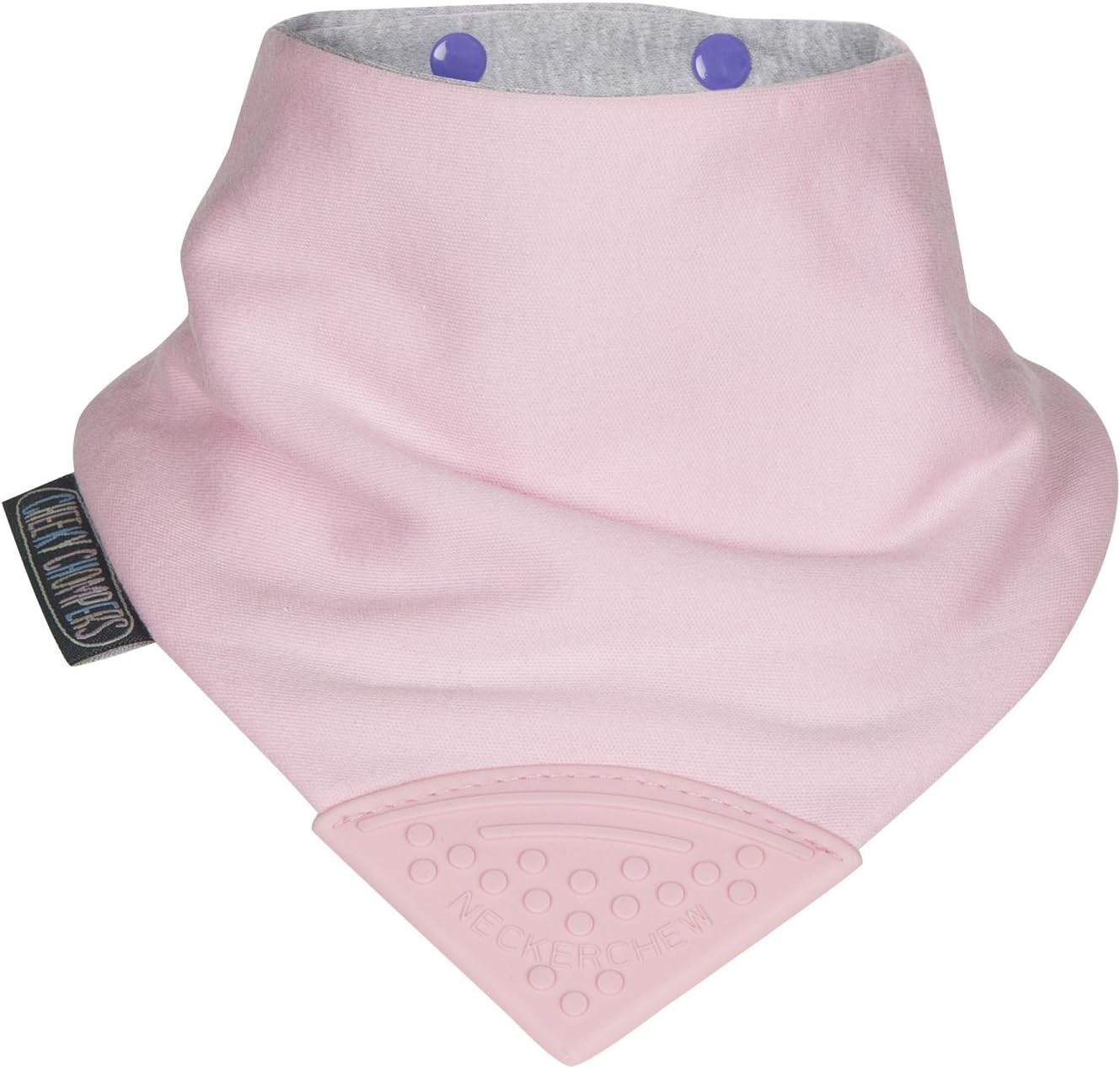 Cheeky Chompers Neckerchew – Bandana Dribble Bib with Teething Chew in Baby Baby Design - Assorted Colors