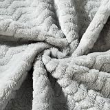 CREVENT Small Fluffy Baby Blanket 75x100cm Grey view 3