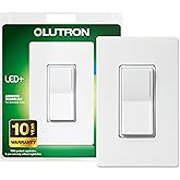 Lutron Sunnata Touch Dimmer Light Switch with Wallplate, LED+ Advanced Technology for LED and Incandescent, 3 Way/Multi Location, STCL-153MW-WH, White