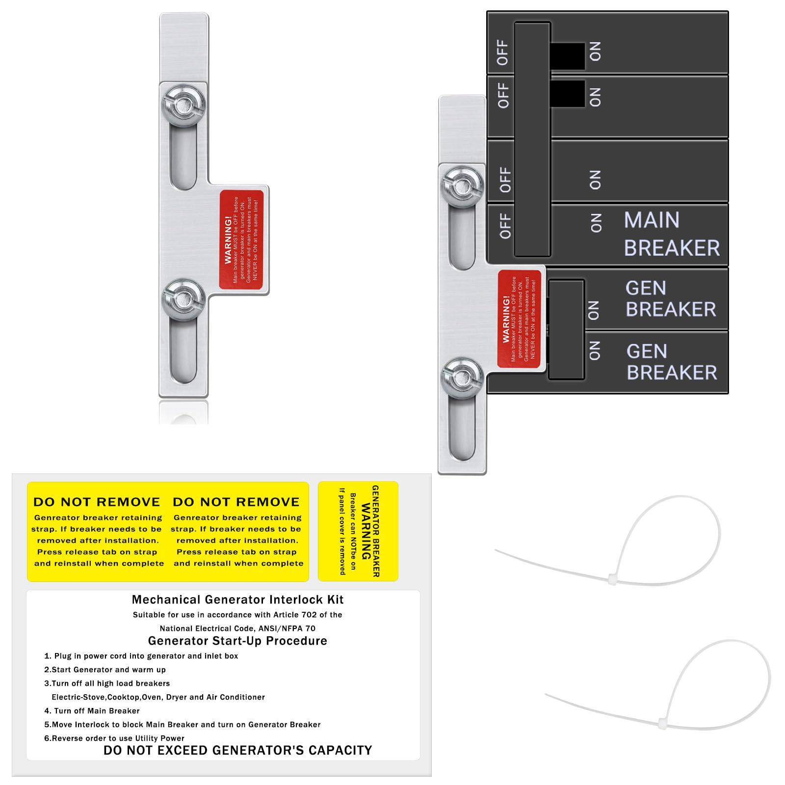 Photo 1 of SD-200SA Square D Generator Interlock Kit for Homeline Meter Main 150 or 200 amp Breaker