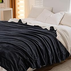 Haltune Stain-Proof Black Blanket for Intimate
