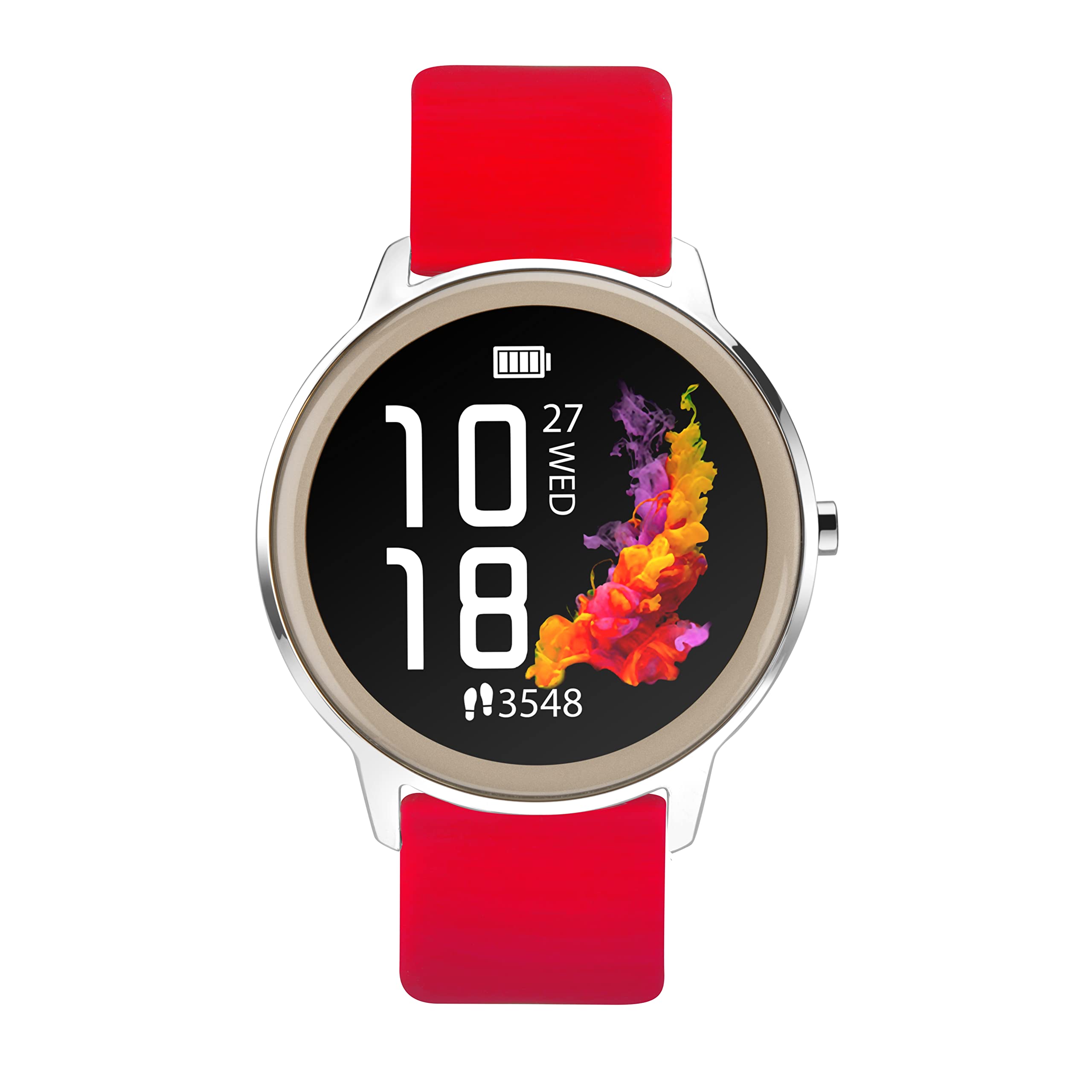 Sekonda Flex Womens 42mm Smart Watch with Heart Rate and Sleep Monitor, Daily Activity, Sports, Music, Weather & Message Functions, with Silicone Strap