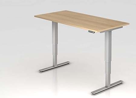 Bumo Ergonomischer Schreibtisch Elektrisch Hohenverstellbar Elektrischer Burotisch Hohenverstellbarer Buroschreibtisch Mit Memoryfunktion In Rechteck 160x80 Cm Eiche Amazon De Kuche Haushalt