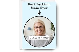 Custom Photo Best or Coolest Mom Ever Funny Card for Moms, Mothers Day or Mom's Birthday, Personalized Joke Greeting Card for