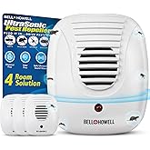 Bell+Howell Upgraded 2025 Ultrasonic Pest Repeller Indoor 4 Pk, Mice Repellent Indoor Home Kit, DIY Pest Control at Home, Plug in Spider Repellent, Rodent Repellent, Bug, Insect, Family & Pet Safe