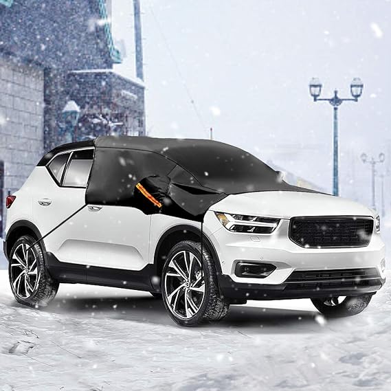 Audew Windschutzscheibe Sechs Materialschichten Windschutzscheibe Auto Winter Halbgarage Anti-Schnee und EIS Truck & SUV Schw