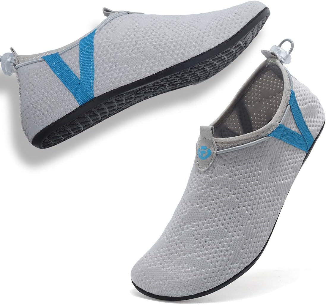 VIFUUR Womens Mens Water Shoes Adjustable Aqua Socks for Outdoor Swimming Beach Surfing