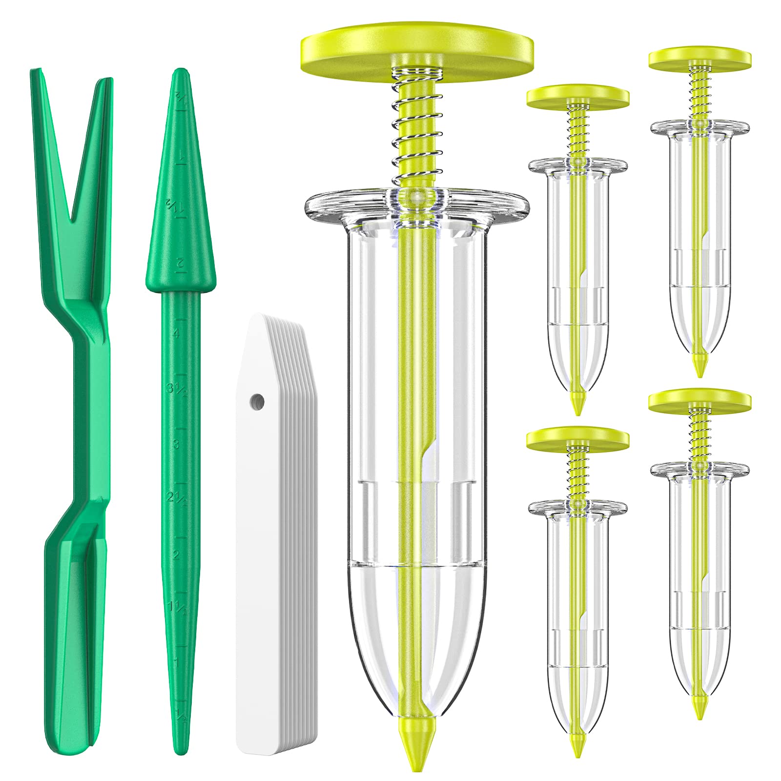 Photo 1 of Fecsam 17 Pack Seed Planter Tool, Hand Seeder, Mini Sowing Seed Dispenser Sower, Seedlings Dibber and Widger, Seed Spreader for Planting Vegetables, Flowers