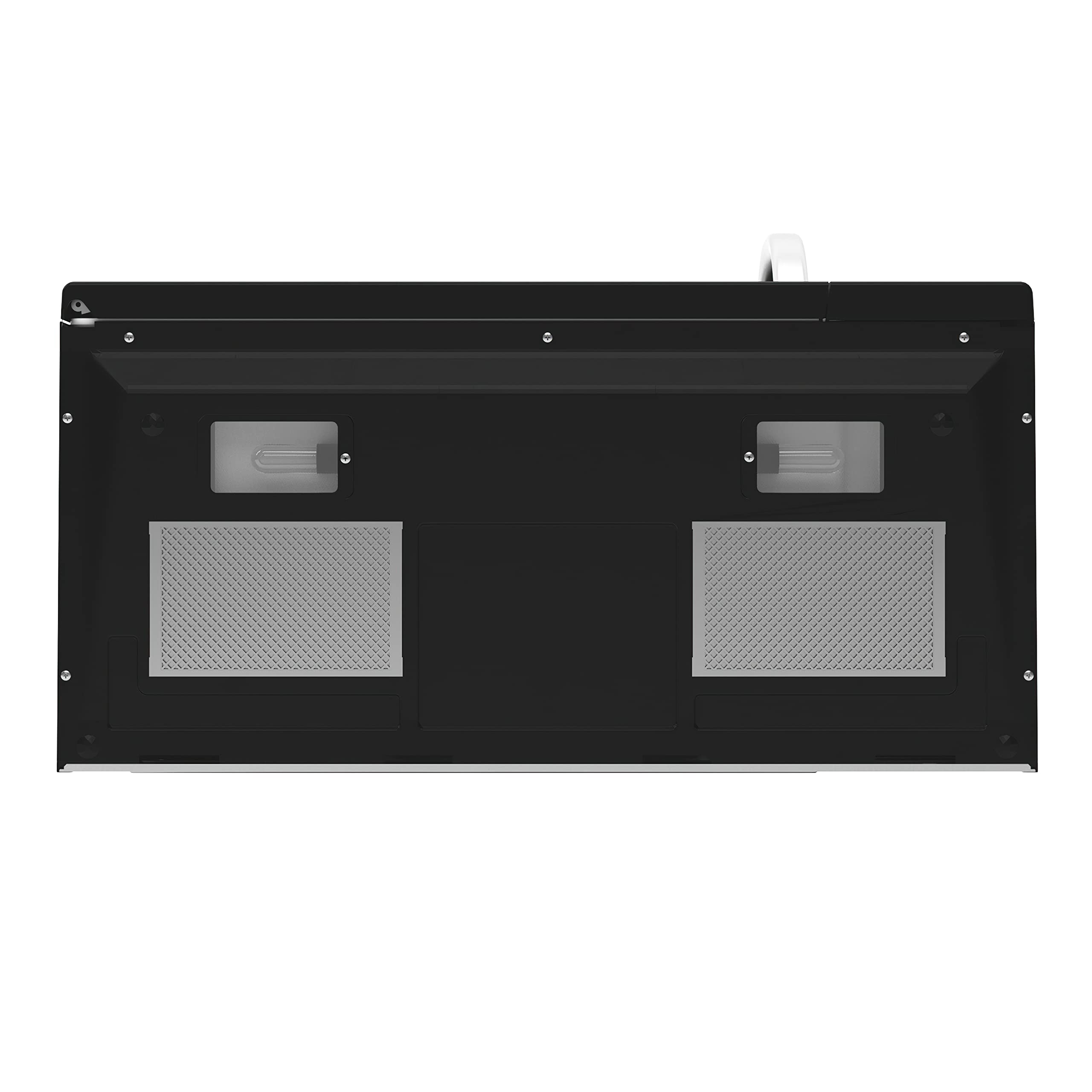 KoolMore KM-MOT-1SS Range Microwave Oven Lamp and 300CFM Recirculation Vent Hood, Auto Cook Menus, Reheat Function, 10 Power Levels, Timer, and Weight Defrost, 30 in/1.6 Cu. Ft, Silver