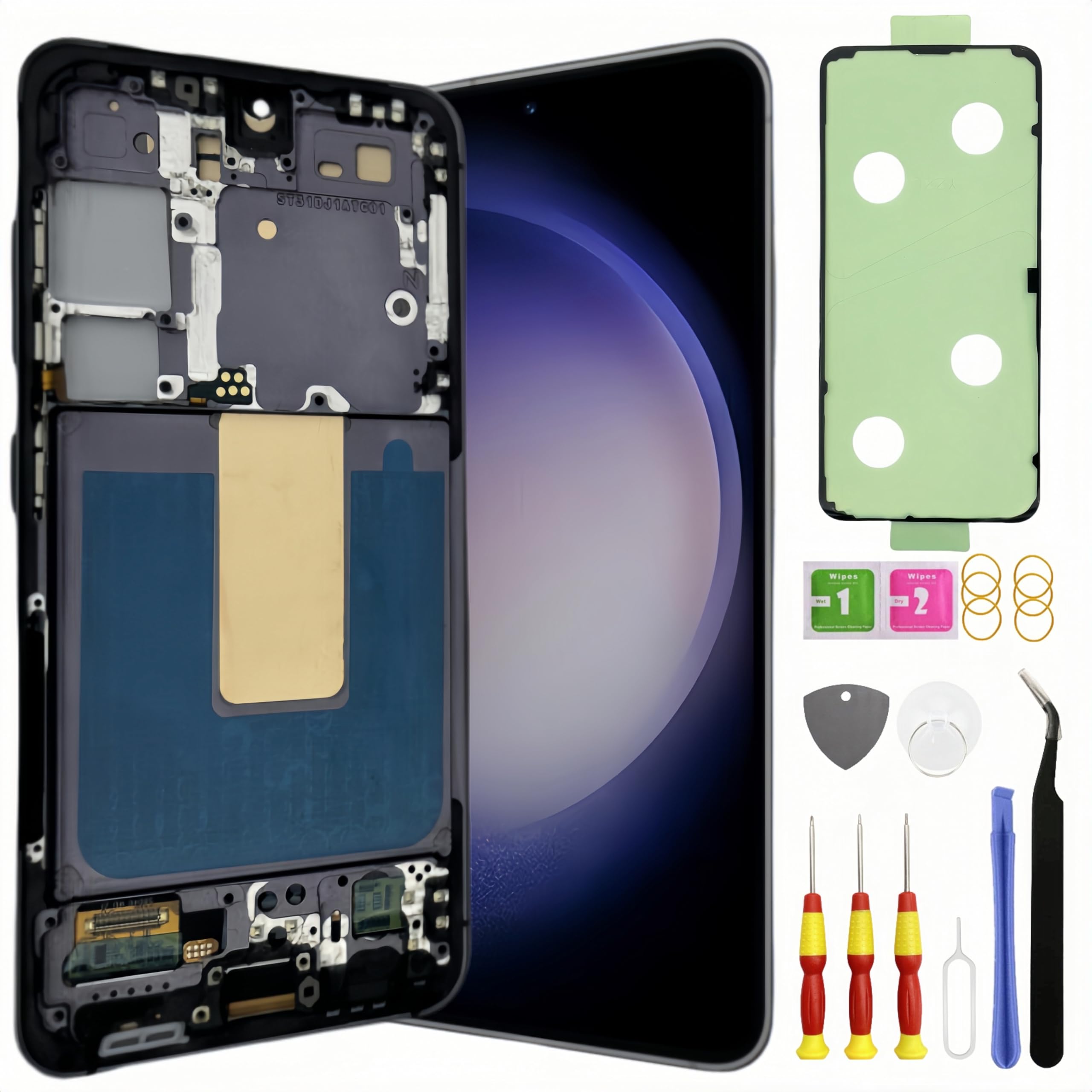 Photo 1 of TFT Galaxy S23 5G Screen Replacement for Samsung Galaxy S23 LCD Screen Touch Digitizer Display Pantalla with Frame No FingerprintToolkits SM-S911U S911B Black