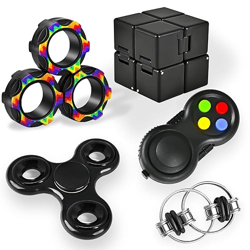 5PC Fidget Toys Adults Set Fidgets for Classroom Must Have Autism Sensory  Pack Figette Cube ADHD Special Treasure Prize Tool Stress Relief Desk Cool 