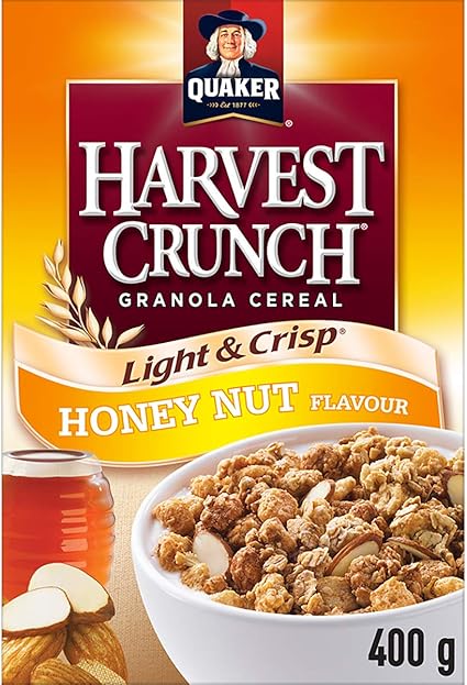 Quaker Harvest Crunch Light Crisp Honey Nut Granola Cereal 400 G Amazon Ca Grocery Gourmet Food